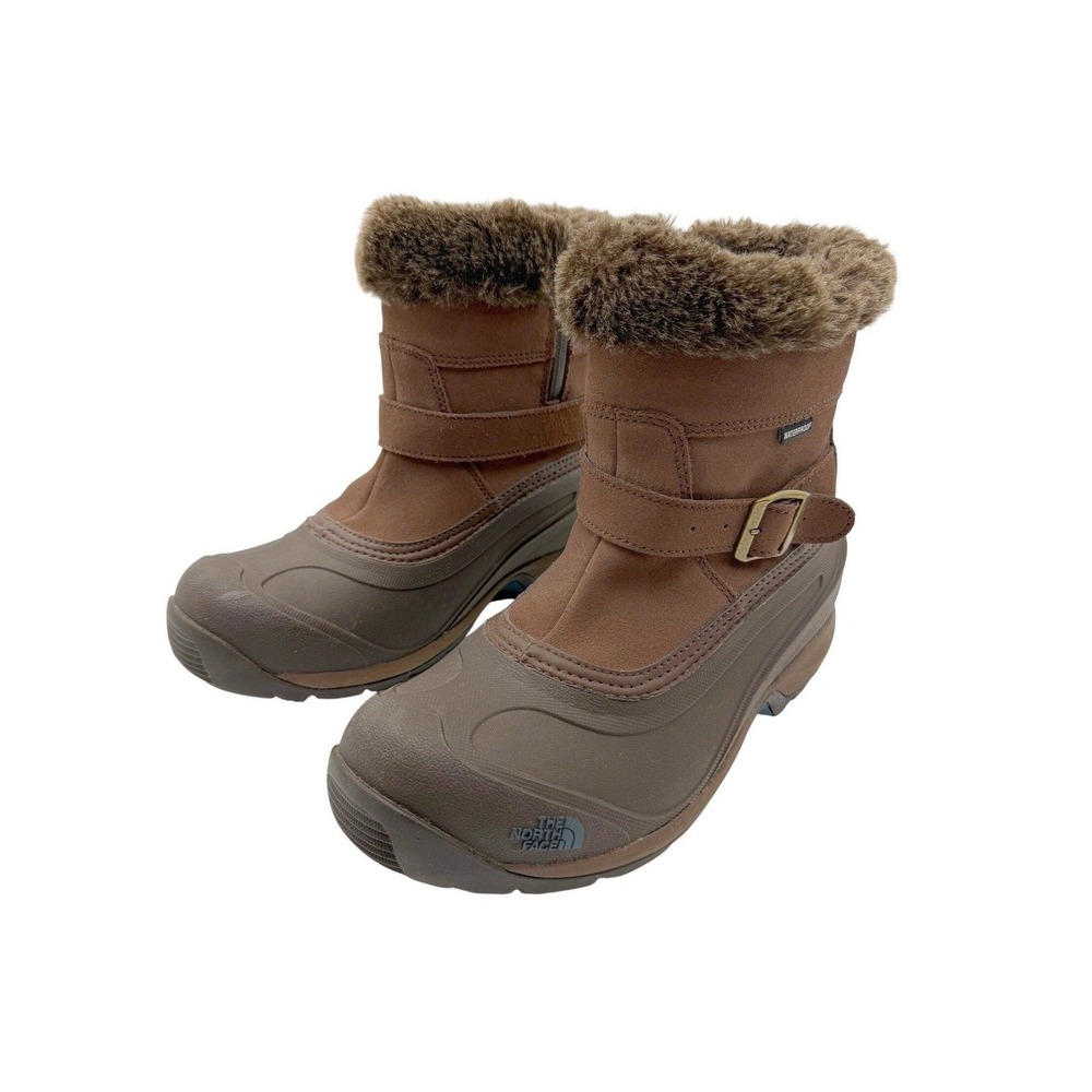 The North Face Womens 8.5 Brown Chilkat III Waterproof Snow Boots Heatseeker